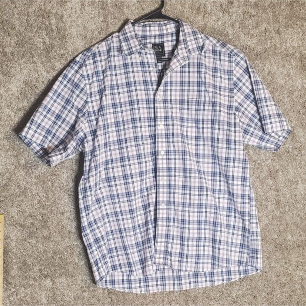 Jos. A. Bank Men's Traveler Tailored Fit Short Sleeve Button Up Size XL